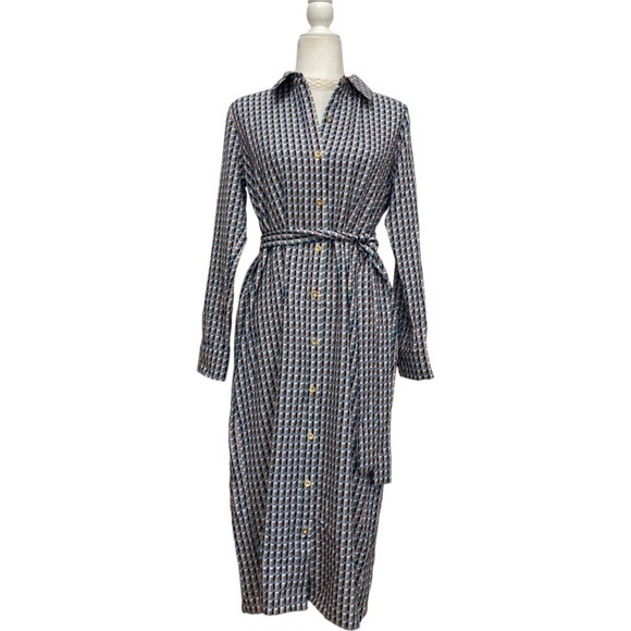Alexia Admor Shirt Dress NWT Geometric Alexia Admor Shirt Dress Patterned Print - Picture 5 of 15